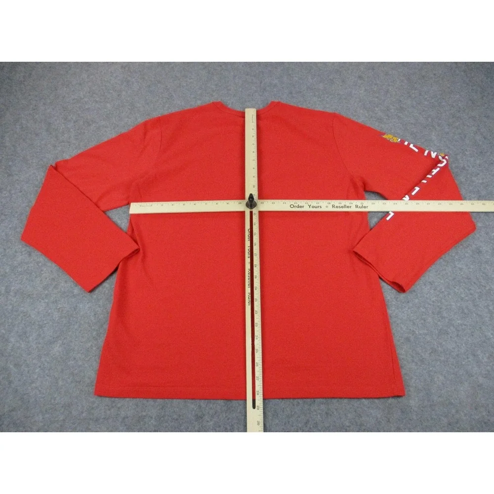 North Face Shirt Mens Large Red Year Of The Tiger Long Sleeve Hiking Crew Neck